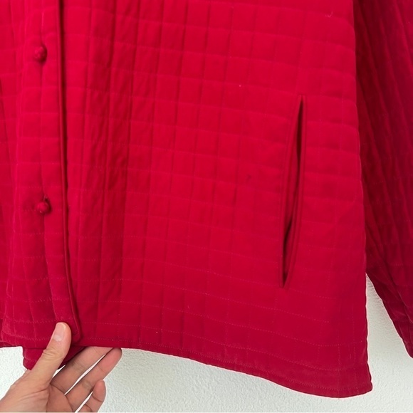 Eileen Fisher 100% Silk Quilted Relaxed Boxy Button Front Jacket Cardigan Large - Picture 4 of 11